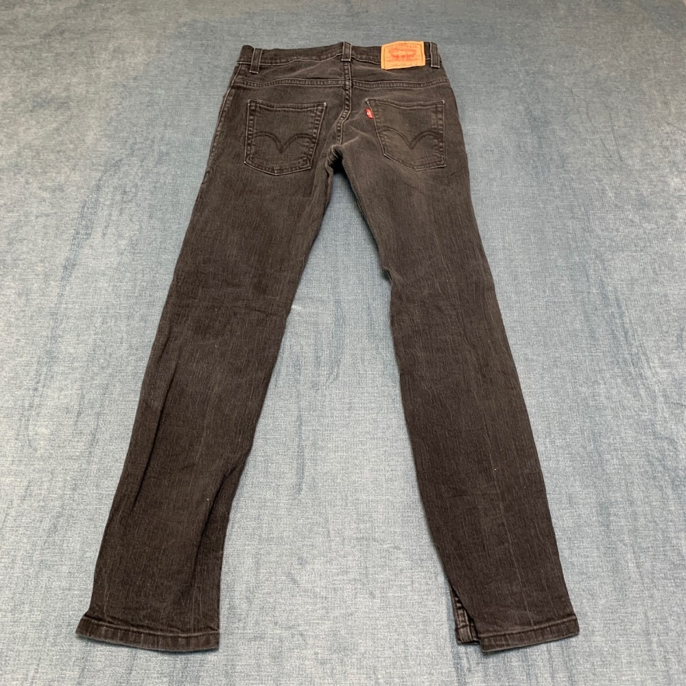 Vintage Levi's 511 Skinny Jeans Boys 25x25 Black Denim Cotton Stretch Slim Retro
